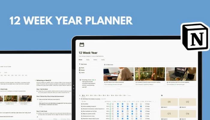 Best Notion Productivity Templates 6 12 Week Year Planner