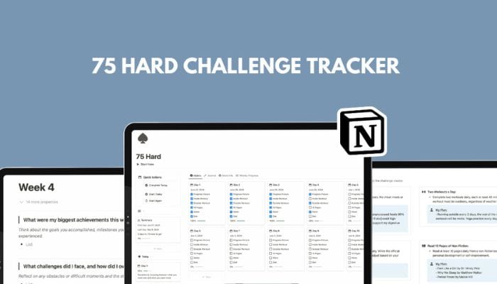 Best 75 Hard Notion Templates to Crush Your Challenge Like a Pro 4 Ann Alenkovska's 75 Challenge Template