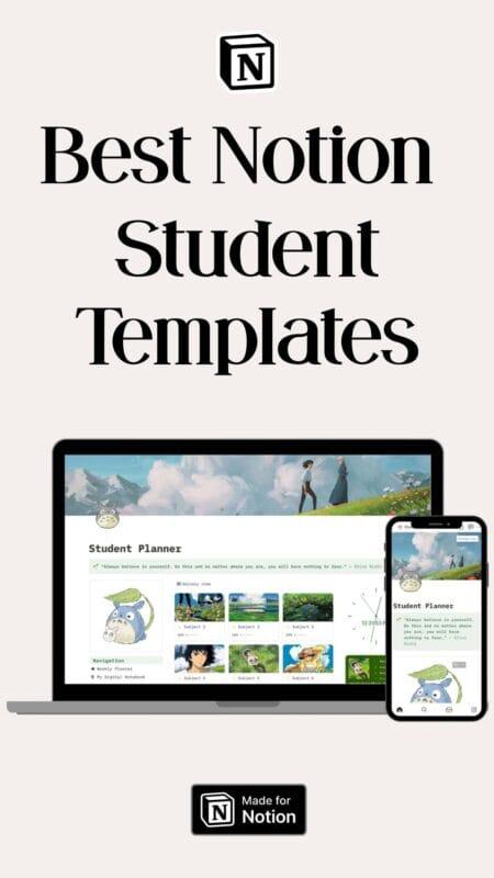 Best Notion Templates for Students  featured image