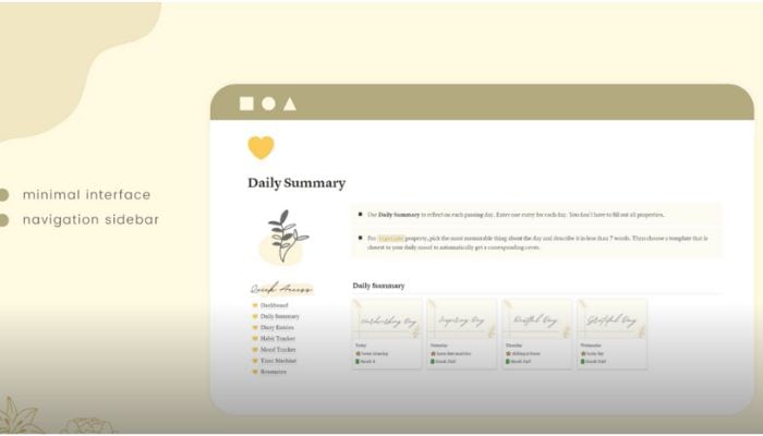 Best Notion Journal Templates for Boosting Your Productivity and Creativity 3 Mindful Journal