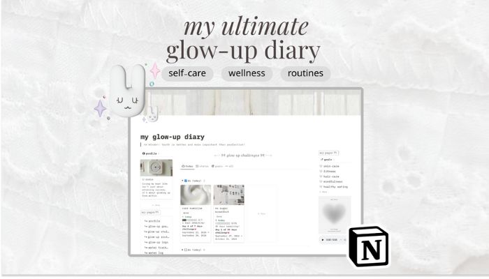 Best Notion Journal Templates for Boosting Your Productivity and Creativity 4 My Glow-Up Diary