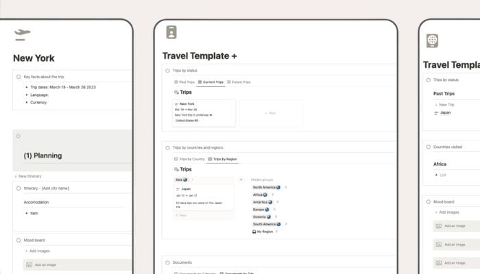 Best Notion Travel Templates for Stress Free Trips 5 Notion Travel Dashboard