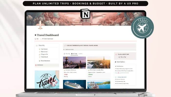 Best Notion Travel Templates for Stress Free Trips 7 Ultimate Notion Template Travel Planner