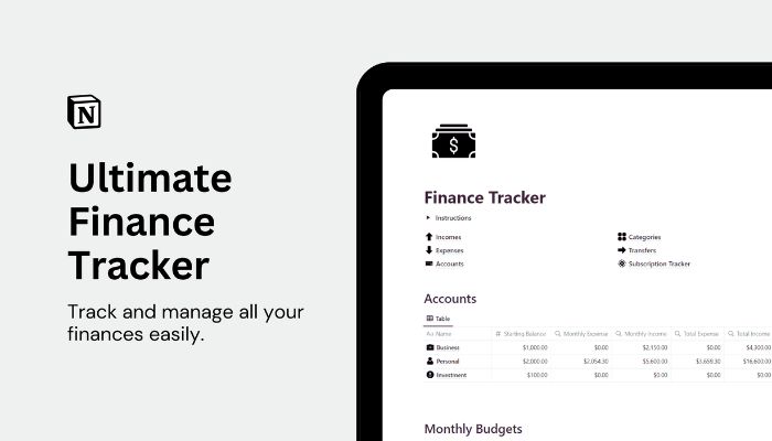 Notion Finance Tracker