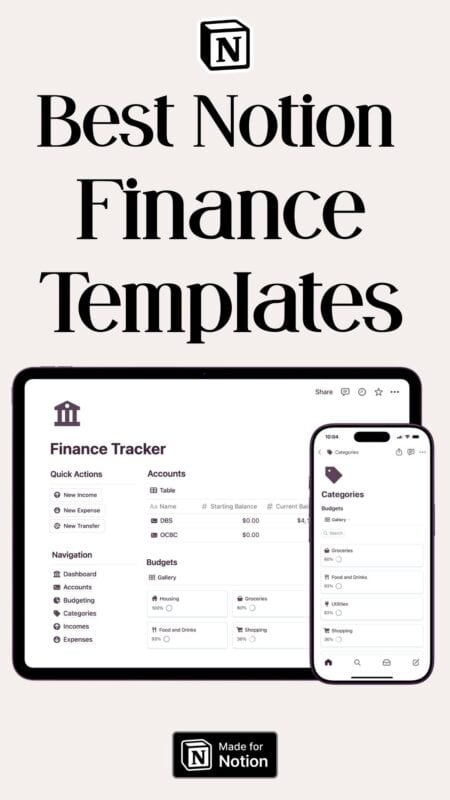 Best Notion Finance Templates 