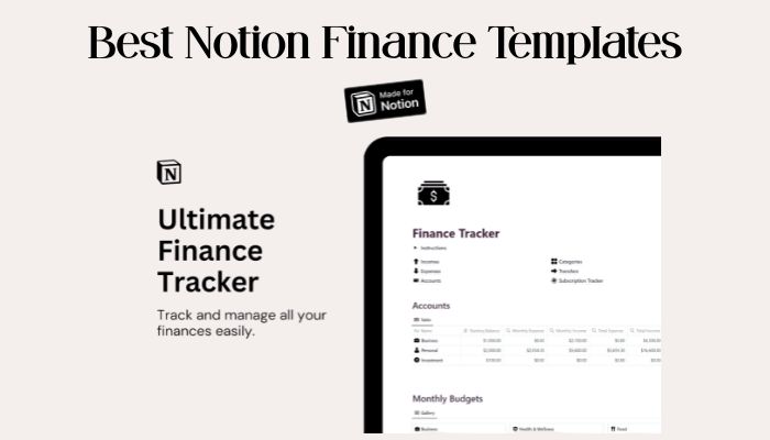 Best Notion Finance Templates