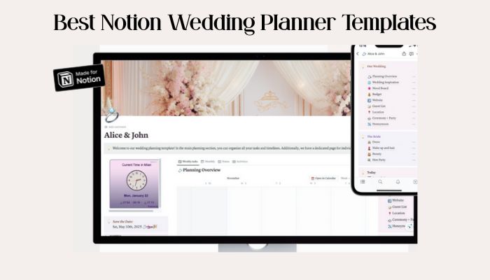 Best Notion Wedding Planner Templates