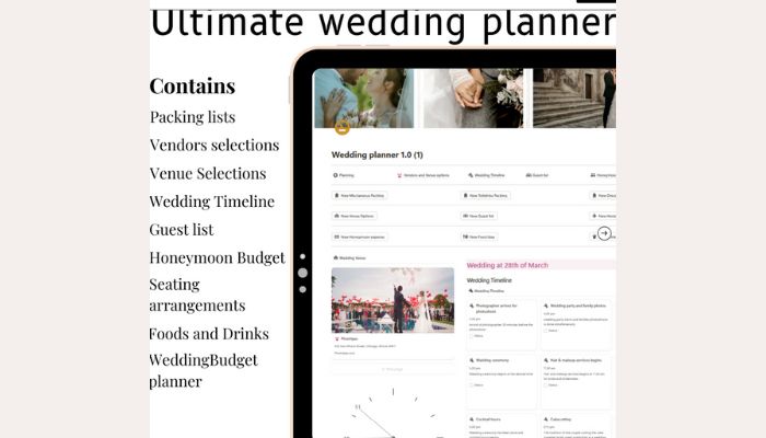 10 Best Notion Wedding Planner Templates to Plan Your Dream Day Like a Pro 4 Wedding Planner Notion Template