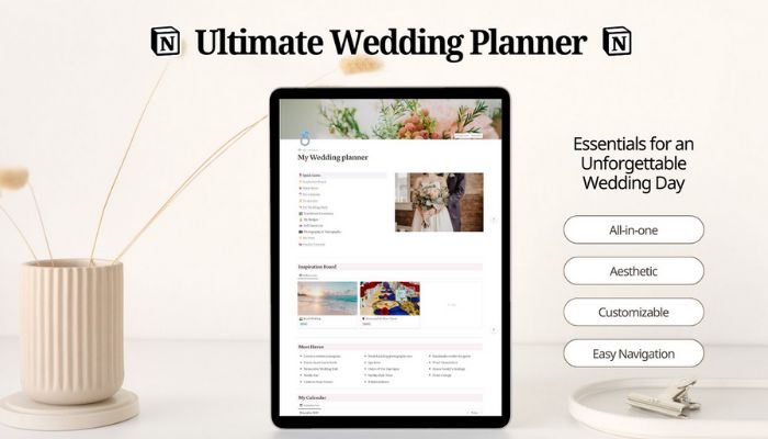 10 Best Notion Wedding Planner Templates to Plan Your Dream Day Like a Pro 9 Ultimate Notion Wedding Planner by Orange Days