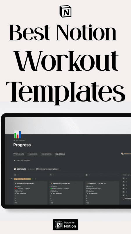 Best Notion Workout Templates