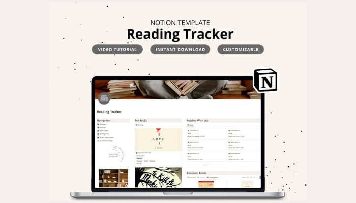 Reading Tracker Notion Template