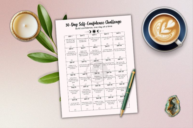 30-Day Self-Confidence Challenge Tracker Featured