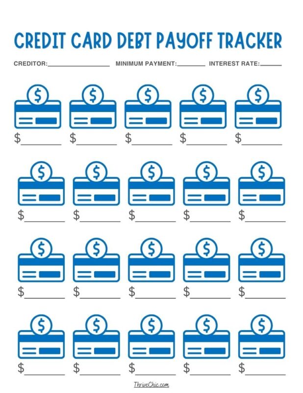 Credit Card Debt Payoff Tracker 2