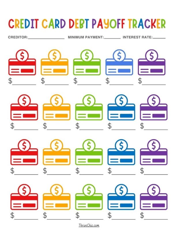 Credit Card Debt Payoff Tracker 3