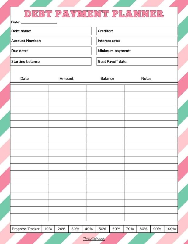 Debt Payment Tracker 1