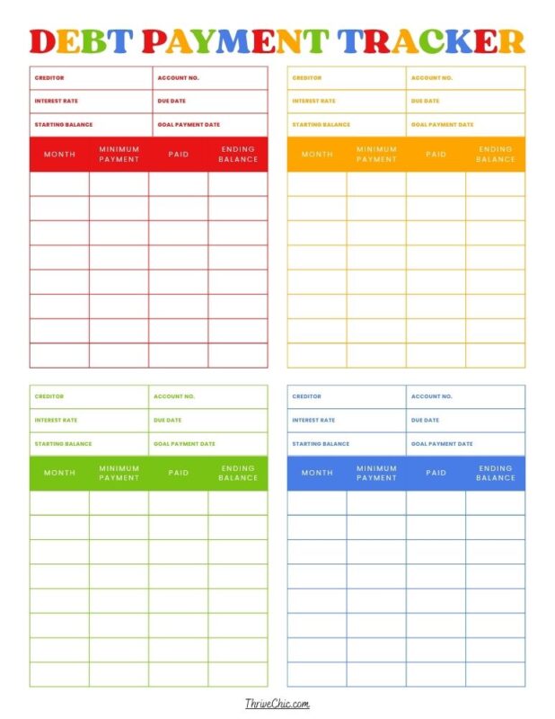 Debt Payment Tracker 5