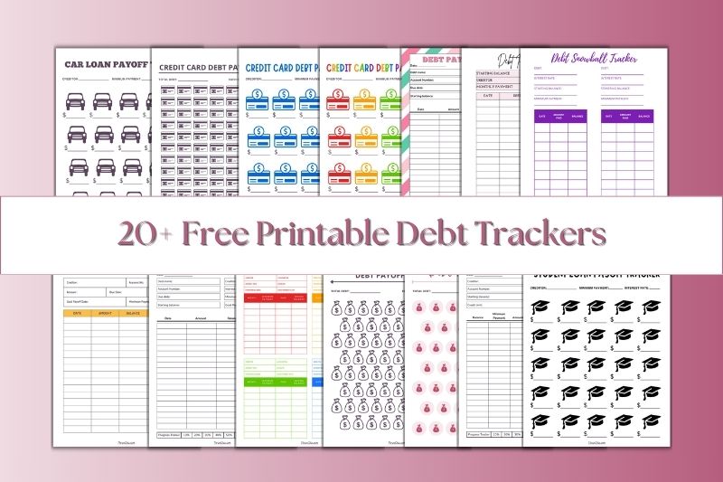 Free Printable Debt Trackers Featured