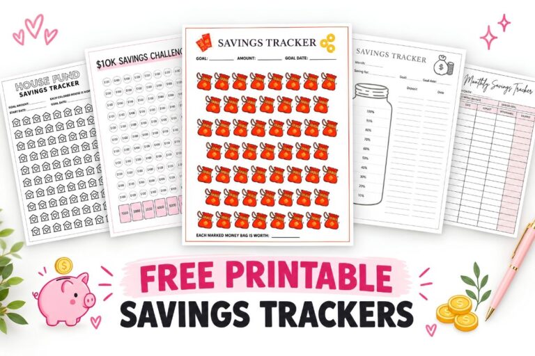 Printable Savings Trackers featured